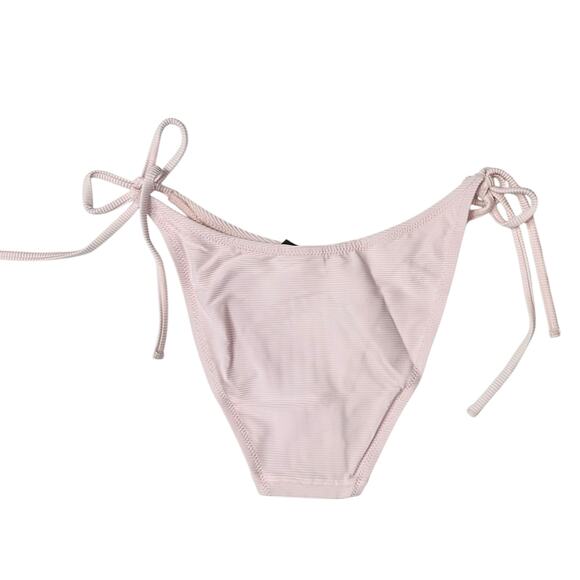 2/$15 NWT J. Crew Ribbed Cheeky String Bikini Bottom Pale Blossom Pink Size S - Picture 4 of 9